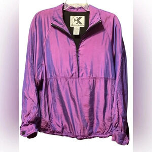 Xriss Xross iridescent vintage pullover windbreaker type size medium
L/14